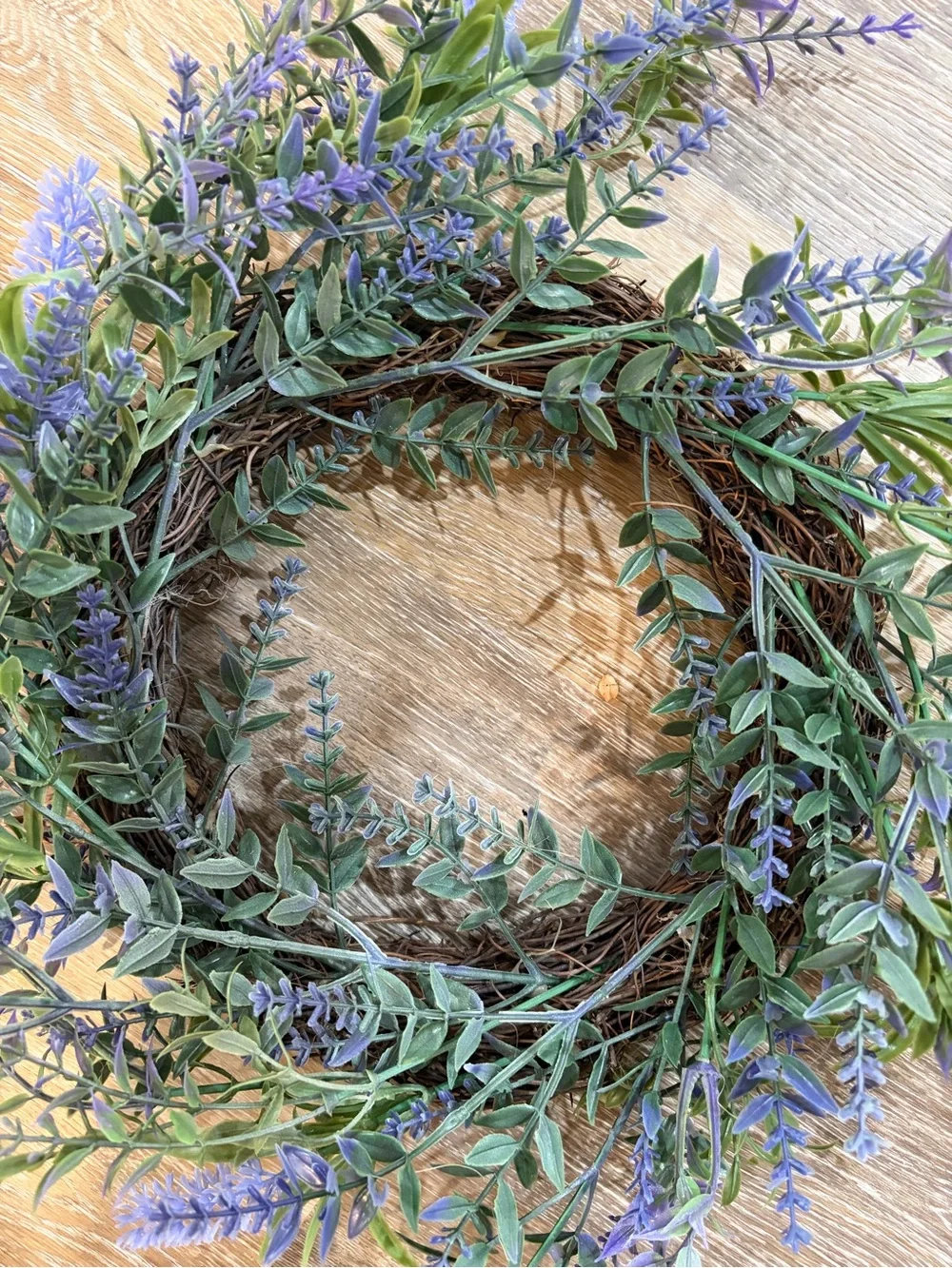 Lavender Grapevine Holiday Wreath - Purple & Green
